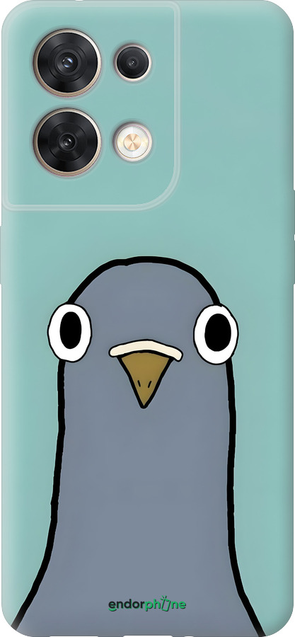 Силиконовый чехол Голубь для Oppo Reno8 5G - 6388u-2614 изображение 