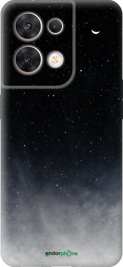 Силиконовый чехол Сині хмари, Синій місяць для Oppo Reno8 5G - 6396u-2614 изображение 