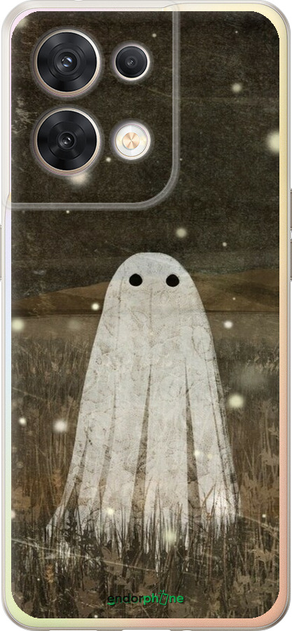 Силиконовый чехол Привидение и светлячки для Oppo Reno8 5G - 6406u-2614 изображение 