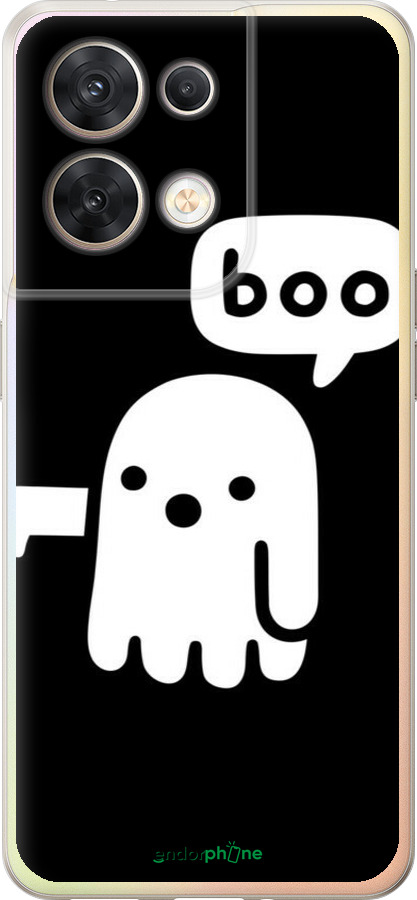 Силиконовый чехол Призрак Неодобрения для Oppo Reno8 5G - 6431u-2614 изображение 