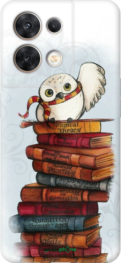 Силіконовий чехол Сова та книги для Oppo Reno8 5G - 6436u-2614 изображение 