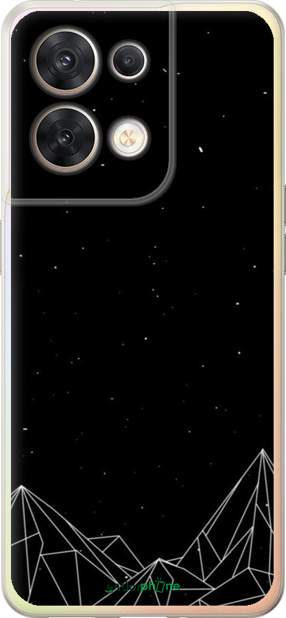 Силіконовий чехол Чорно білі абстрактні гори для Oppo Reno8 5G - 6437u-2614 изображение 