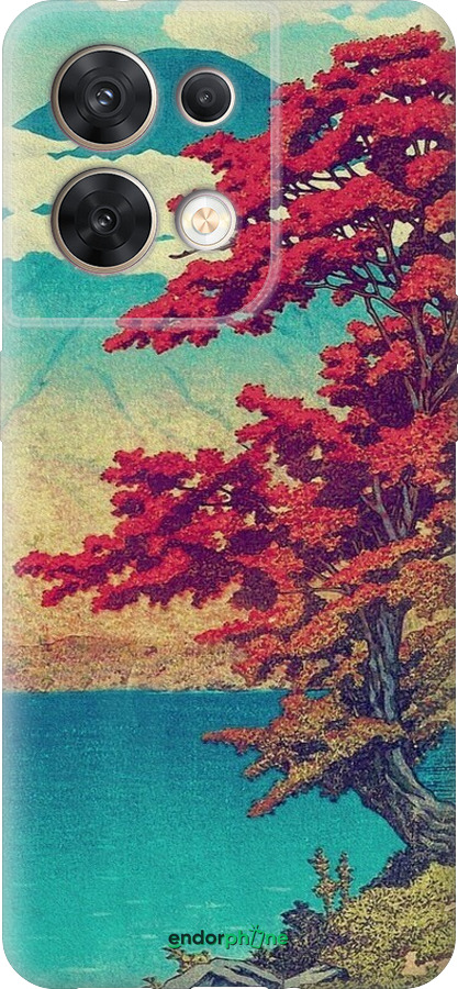 Силиконовый чехол С изображением природы для Oppo Reno8 5G - 6469u-2614 изображение 