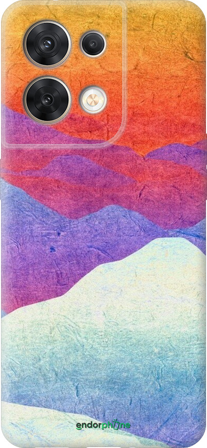 Силиконовый чехол Горный закат для Oppo Reno8 5G - 6479u-2614 изображение 