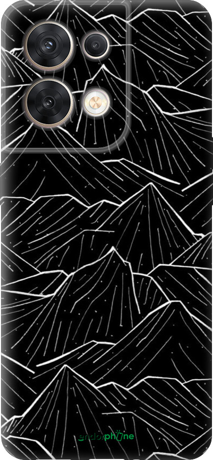 Силиконовый чехол С изображением Темных гор для Oppo Reno8 5G - 6489u-2614 изображение 