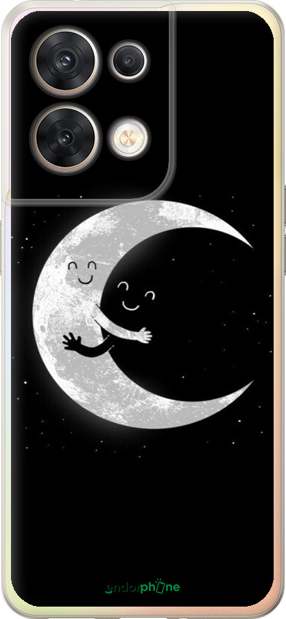 Силиконовый чехол Лунные объятия для Oppo Reno8 5G - 6508u-2614 изображение 