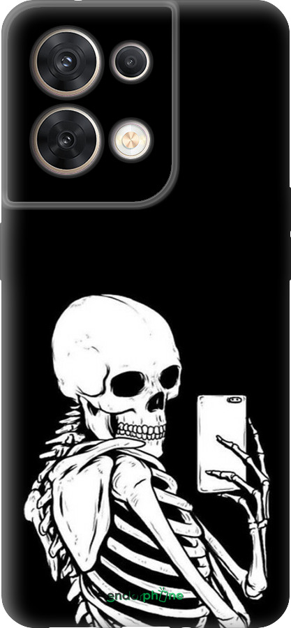 Силиконовый чехол Скелет делает Selfie для Oppo Reno8 5G - 6535u-2614 изображение 