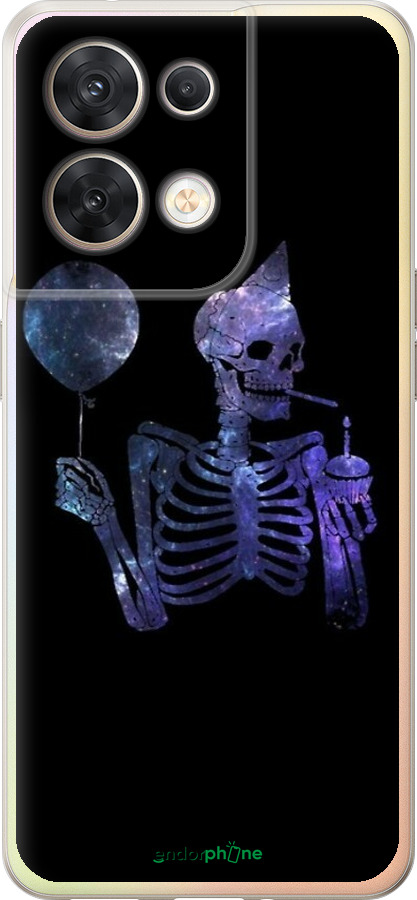 Силиконовый чехол Скелетное искусство для Oppo Reno8 5G - 6536u-2614 изображение 