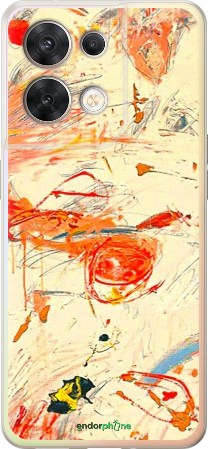 Силіконовий чехол Динамічна картина з хаотичними мазками для Oppo Reno8 5G - 6540u-2614 изображение 