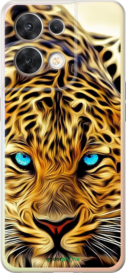 Силиконовый чехол Леопард для Oppo Reno8 5G - 6611u-2614 изображение 