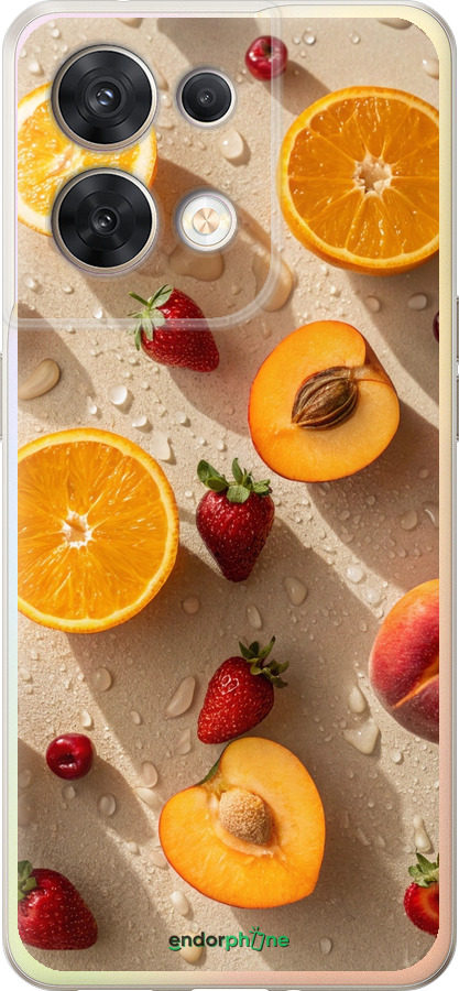 Силиконовый чехол Фрукты 3 для Oppo Reno8 5G - 6703u-2614 изображение 