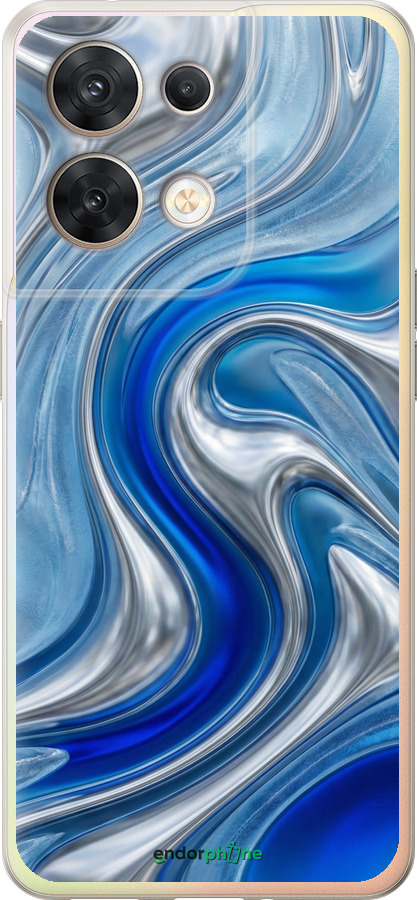 Силиконовый чехол Liquid Chrome для Oppo Reno8 5G - 6781u-2614 изображение 