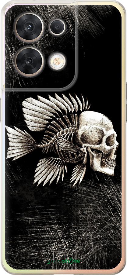 Силиконовый чехол Рыбо-человек для Oppo Reno8 5G - 683u-2614 изображение 