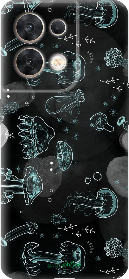Силиконовый чехол Медузы для Oppo Reno8 5G - 906u-2614 изображение 