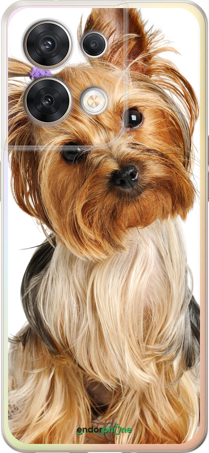 Силиконовый чехол Йоркширский терьер с хвостиком для Oppo Reno8 5G - 930u-2614 изображение 