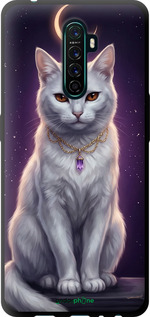 TPU чехол Mystic White Cat Gothic Dark Purple Gold для Oppo Reno Ace - 6805b-1964 изображение 