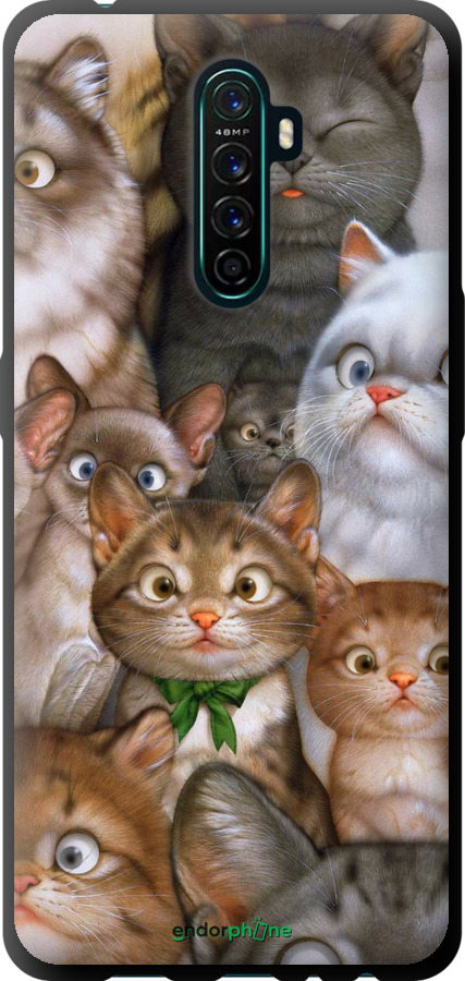 

TPU чорний чохол "Коти" для Oppo Reno Ace