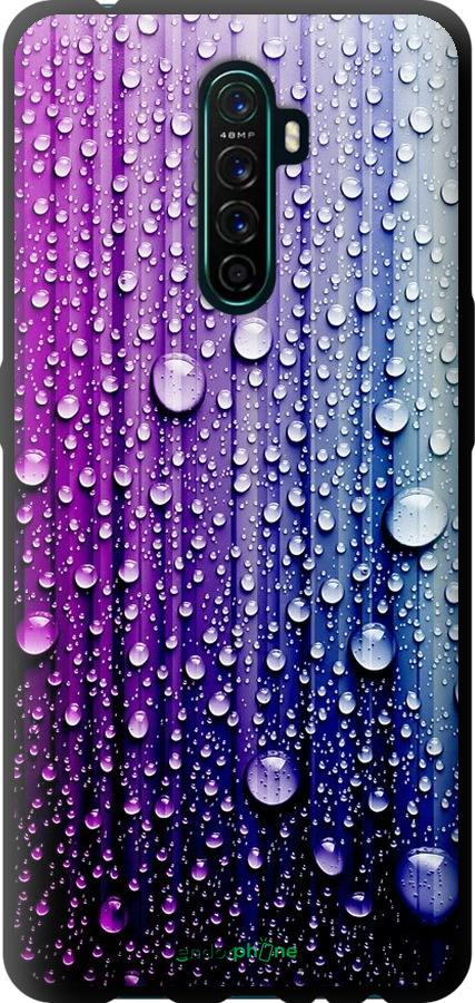 

TPU чорний чохол "Краплини води" для Oppo Reno Ace, Синій
