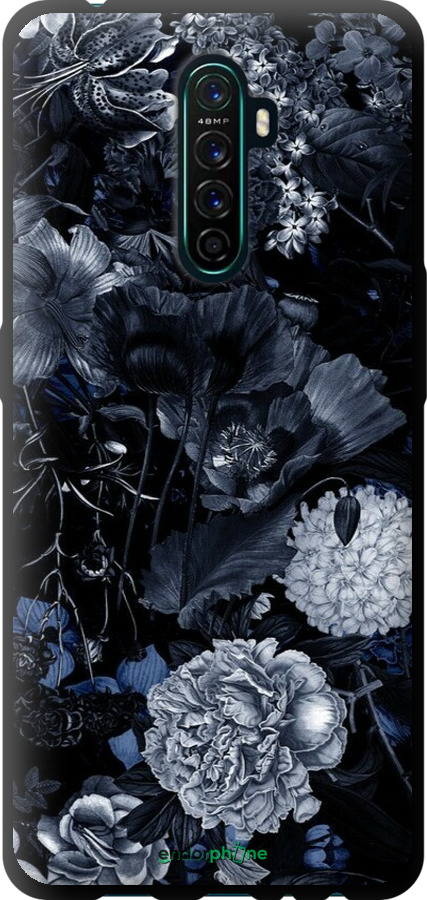 TPU чехол Абстрактный цветочный рисунок в синих тонах для Oppo Reno Ace - 6539b-1964 изображение 