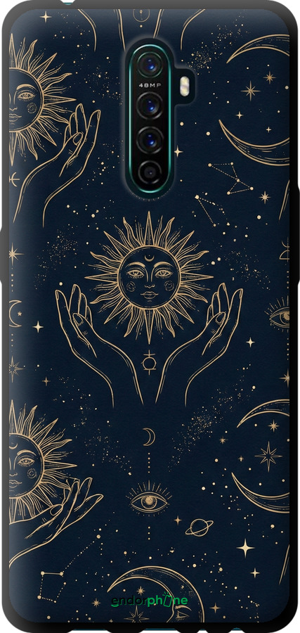 TPU чехол Celestial Harmony: Sun & Moon Gold Mystic Pattern для Oppo Reno Ace - 6778b-1964 изображение 