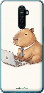 2D пластиковый чехол 'Funny Capybara CEO Working' для Oppo Reno Ace изображение 2