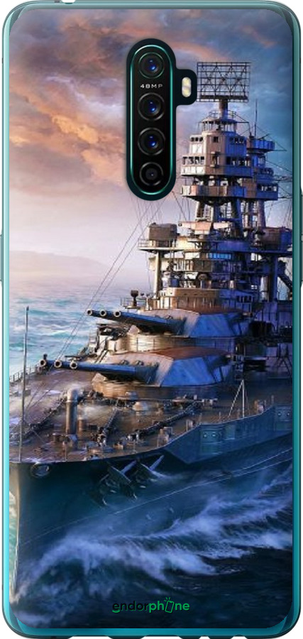 2D пластиковий чехол Військовий корабель, world of tanks, wargaming для Oppo Reno Ace - 6461t-1964 изображение 