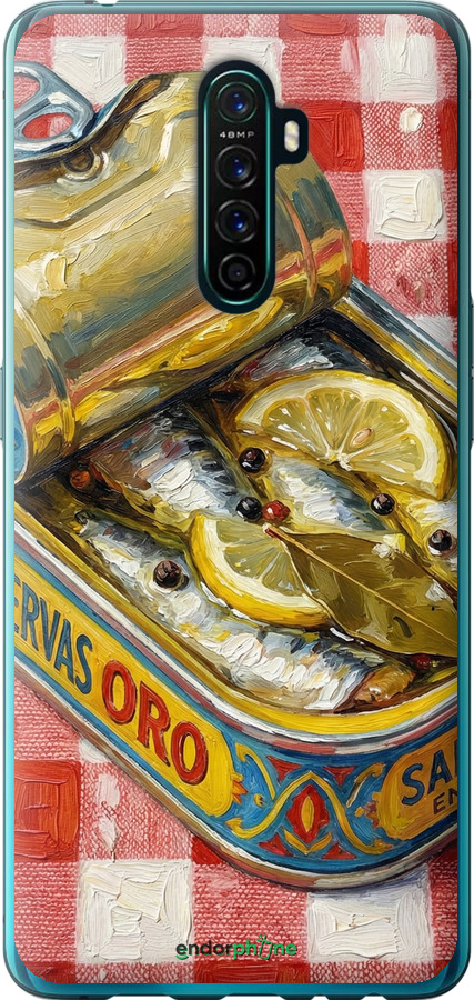 Силіконовий чехол Vintage Sardine Tin Phone для Oppo Reno Ace - 6772u-1964 изображение 