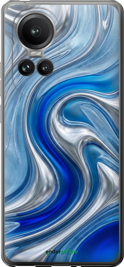 Силиконовый чехол Liquid Chrome для Oppo Reno10 Pro - 6781u-3109 изображение 