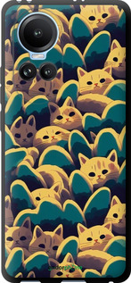 TPU чехол С изображением кошек для Oppo Reno10 - 6429b-3107 изображение 