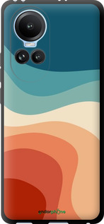 TPU чехол В стиле ретро с волнами для Oppo Reno10 - 6531b-3107 изображение 