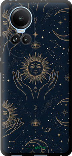 TPU чехол Celestial Harmony: Sun & Moon Gold Mystic Pattern для Oppo Reno10 - 6778b-3107 изображение 