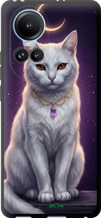 TPU чехол Mystic White Cat Gothic Dark Purple Gold для Oppo Reno10 - 6805b-3107 изображение 