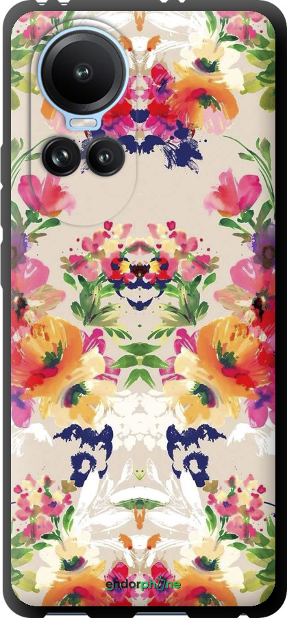 TPU чехол Цветочный узор для Oppo Reno10 - 1083b-3107 изображение 