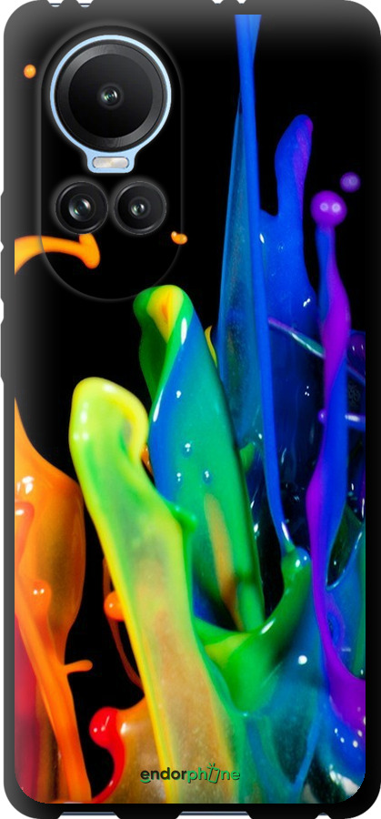 TPU чехол брызги краски для Oppo Reno10 - 3957b-3107 изображение 