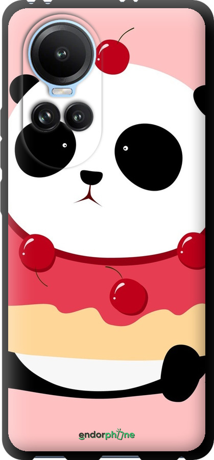 TPU чехол Панда з пончиком для Oppo Reno10 - 3991b-3107 изображение 