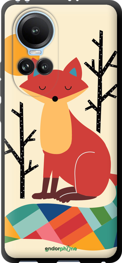 TPU чехол Rainbow fox для Oppo Reno10 - 4010b-3107 изображение 