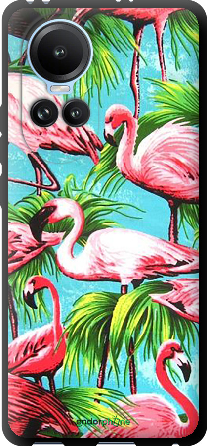 TPU чехол Tropical background для Oppo Reno10 - 4016b-3107 изображение 