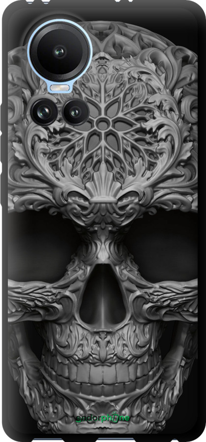 TPU чехол skull-ornament для Oppo Reno10 - 4101b-3107 изображение 