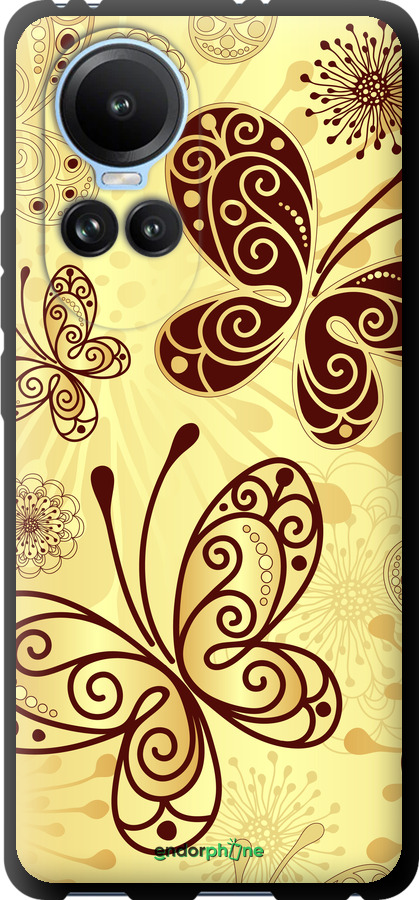 TPU чехол Красиві метелики для Oppo Reno10 - 4170b-3107 изображение 