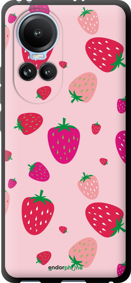 TPU чехол Клубнички для Oppo Reno10 - 4332b-3107 изображение 