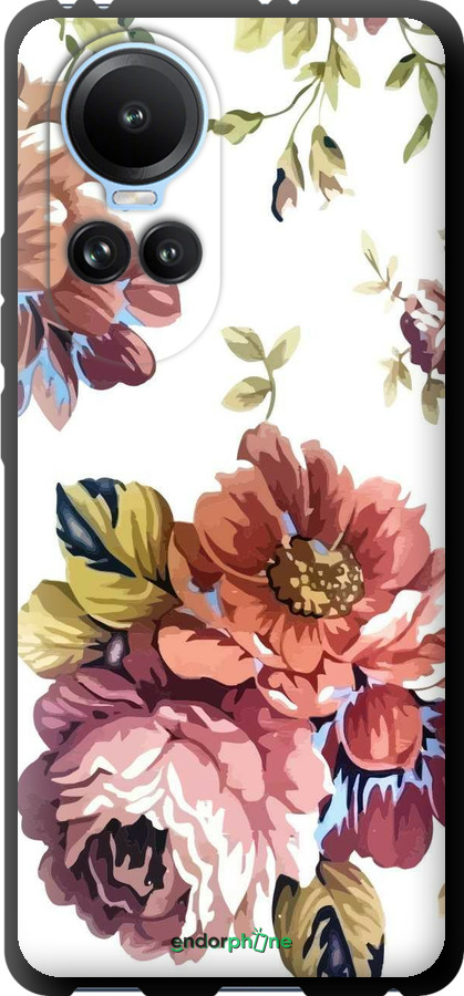 TPU чехол Vintage flowers для Oppo Reno10 - 4333b-3107 изображение 