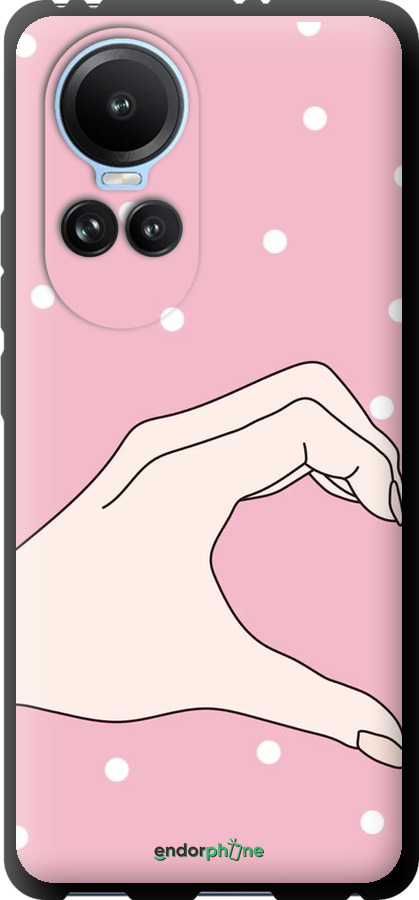 TPU чехол Половинка серця для Oppo Reno10 - 4340b-3107 изображение 