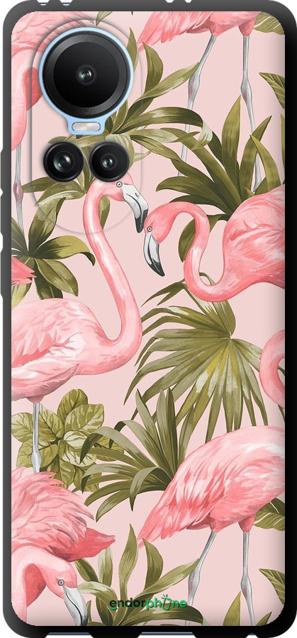 TPU чехол фламинго 2 для Oppo Reno10 - 4360b-3107 изображение 