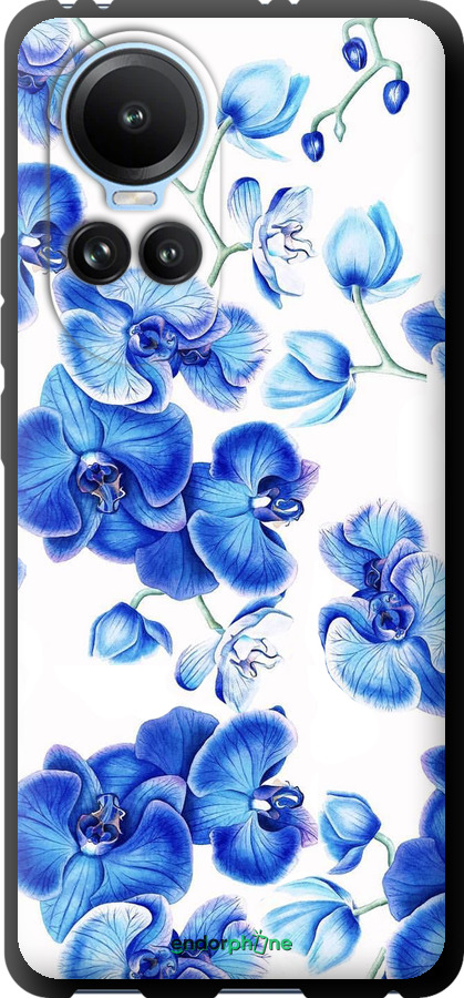 TPU чехол Голубые орхидеи для Oppo Reno10 - 4406b-3107 изображение 