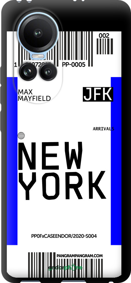 TPU чехол New York для Oppo Reno10 - 4861b-3107 изображение 