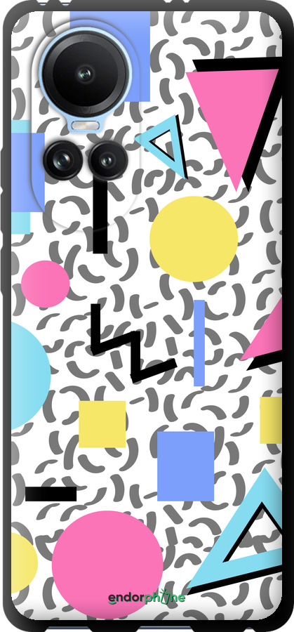 TPU чехол Color shapes для Oppo Reno10 - 4893b-3107 изображение 