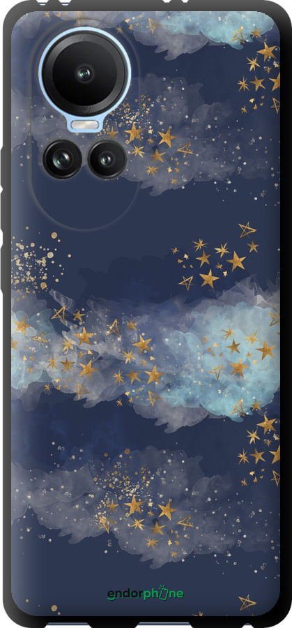 TPU чехол Ніч золоті зірки для Oppo Reno10 - 5421b-3107 изображение 