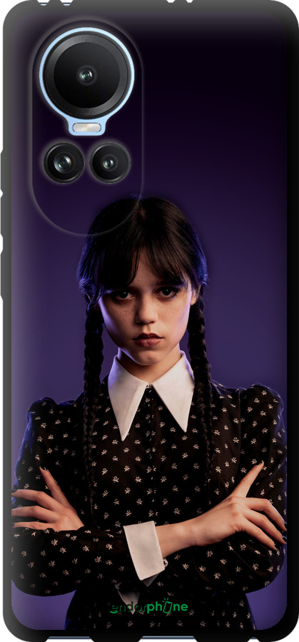 

TPU чорний чохол "Wednesday v3" для Oppo Reno10, Сірий