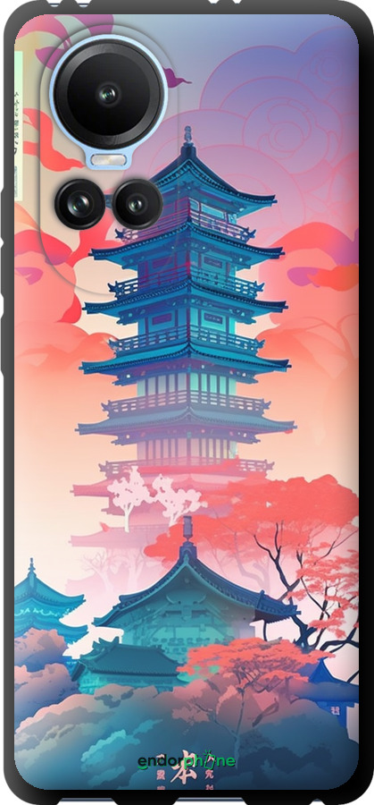 TPU чехол Япония монастырь для Oppo Reno10 - 5590b-3107 изображение 