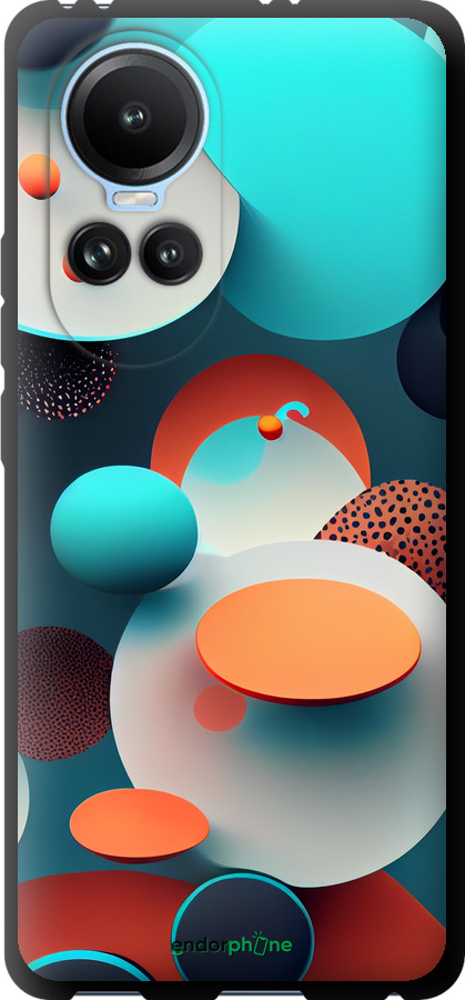 TPU чехол Горошек абстракция для Oppo Reno10 - 5608b-3107 изображение 